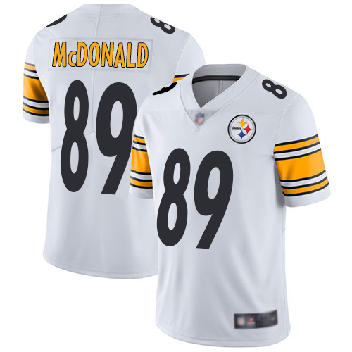 Men Pittsburgh Steelers Football #89 Limited White Vance McDonald Road Vapor Untouchable Nike NFL Jersey